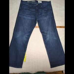 T K Axel Slim Boot Cut  Stretch Whiskering Jeans Western/Cowboy Sz. 38×30